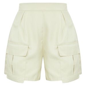 Sage cargo detail shorts